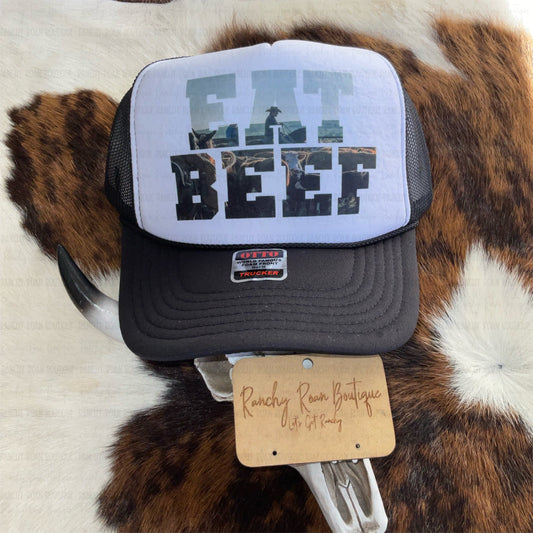 Eat Beef Western Foam Trucker Hat