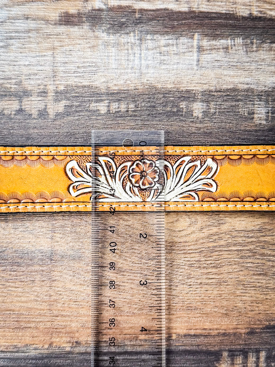 Prairie Shine Tooled Leather Bracelet