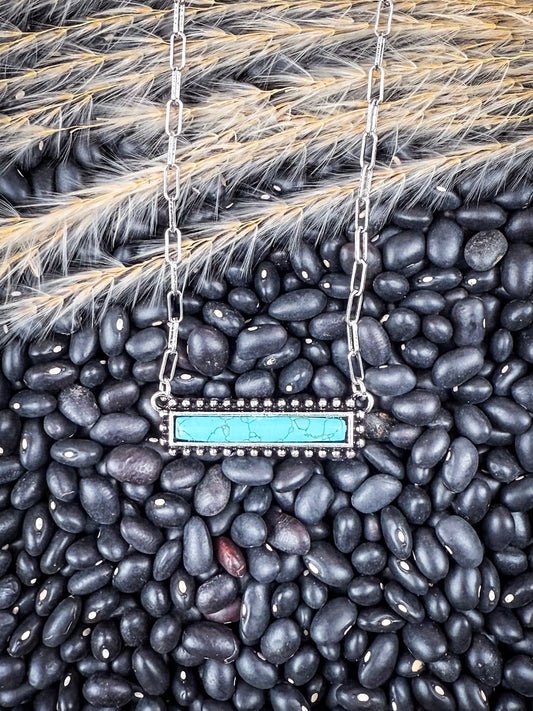 Foxglove Stone Bar  Fashion Necklace