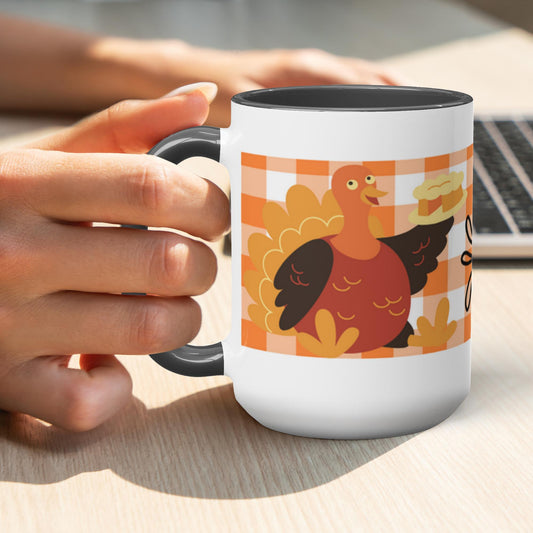 Gobble Til You Wobble Accent Mugs