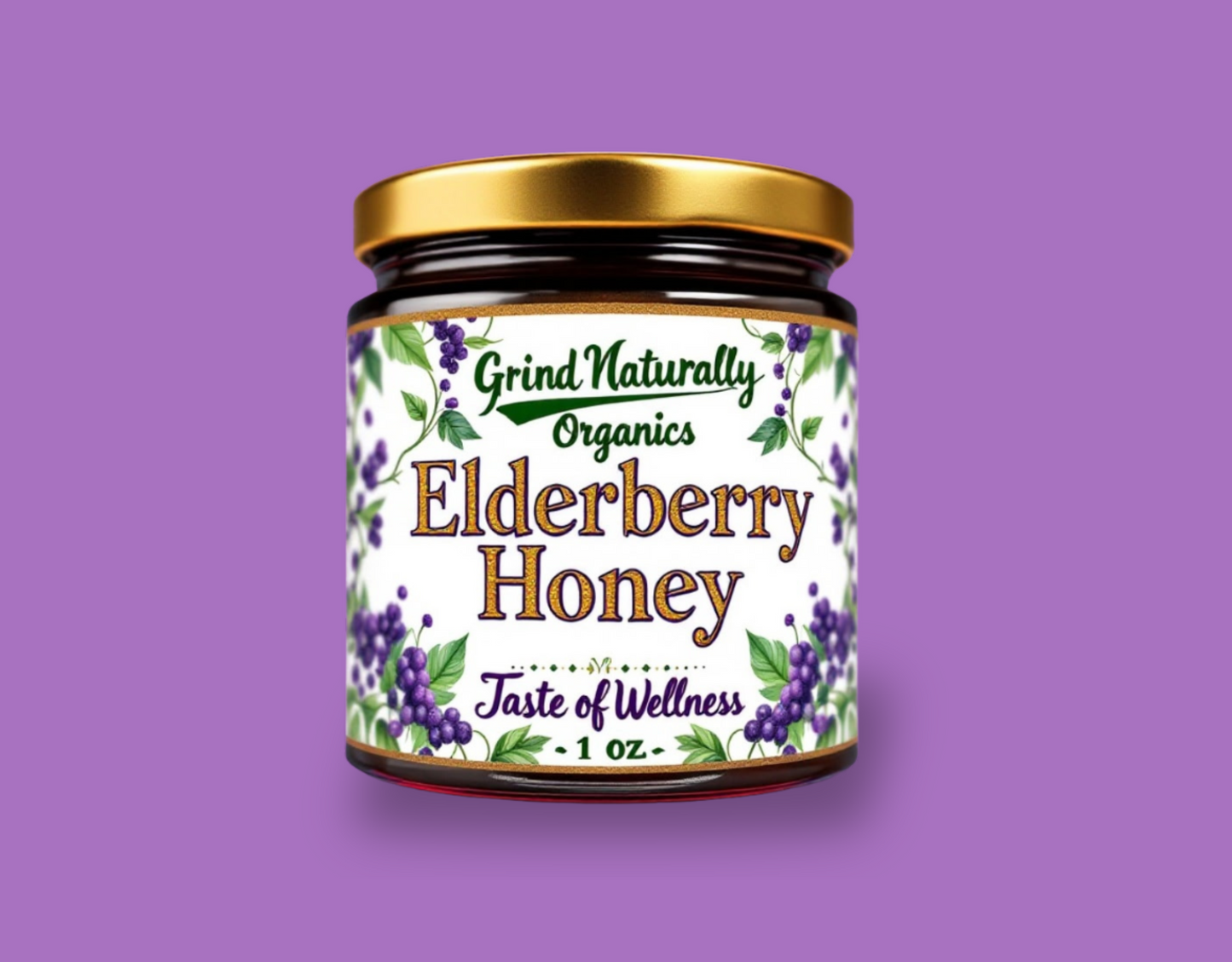 Elderberry Honey - Great Taste - Organic, Wellness & Detox