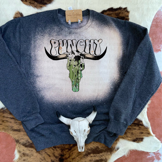 Punchy Cactus Graphic Western Sweatshirt