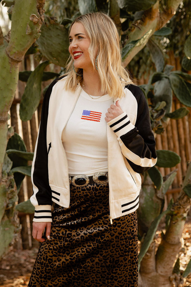 Cream and Black Jacket