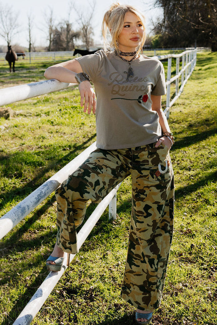 Wild Rose Camo Jeans