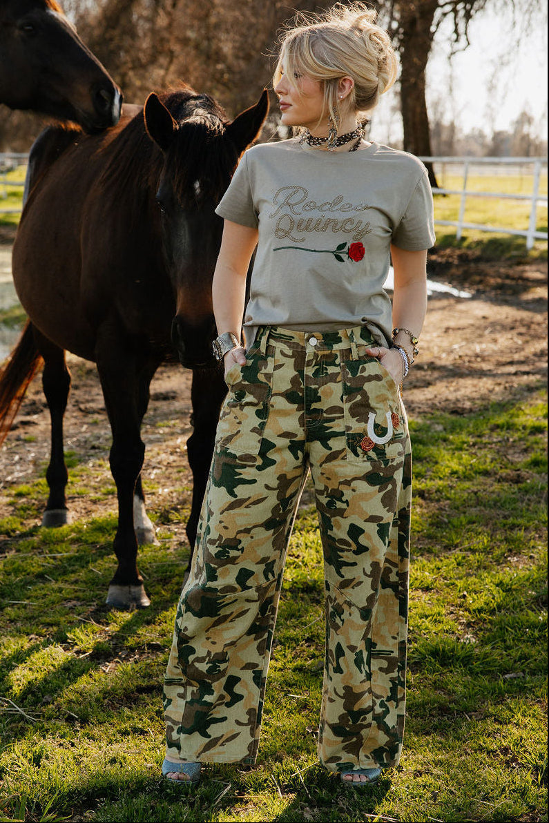Wild Rose Camo Jeans