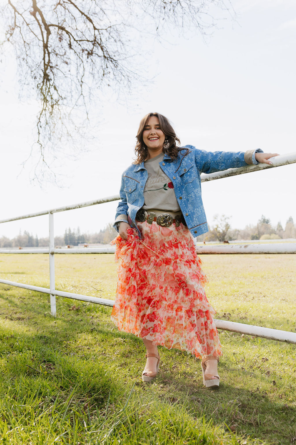 Rose Mesh Skirt