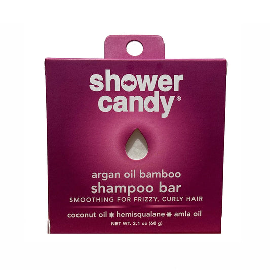Shower Candy Argan Oil Bamboo Shampoo Bar – Smoothing Solid Shampoo for Frizzy and Curly Hair