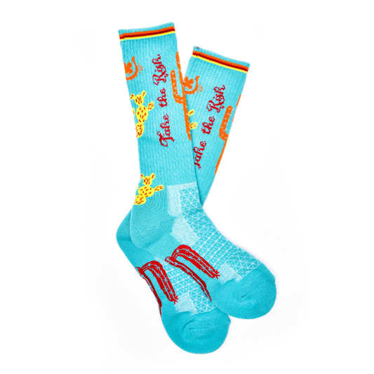 Take the Risk Turquoise Performance Boot Socks