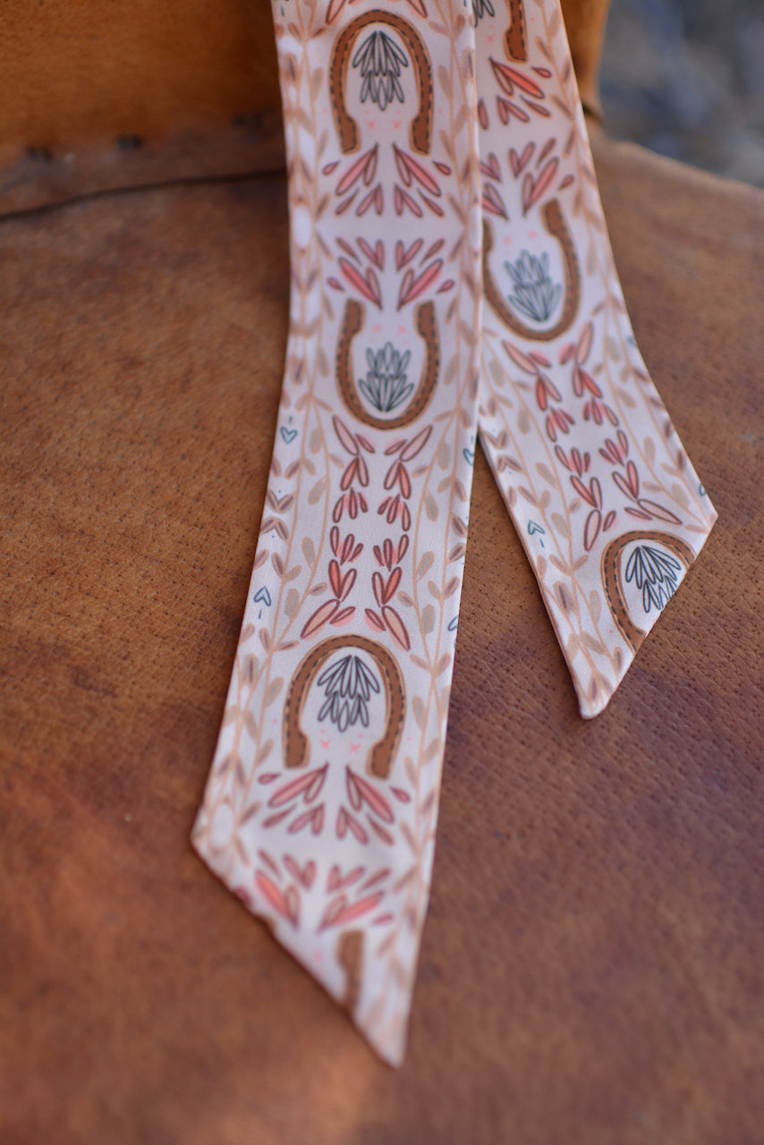 Western Harvest in Dusty Rose Twilly Cowgirl Scarf