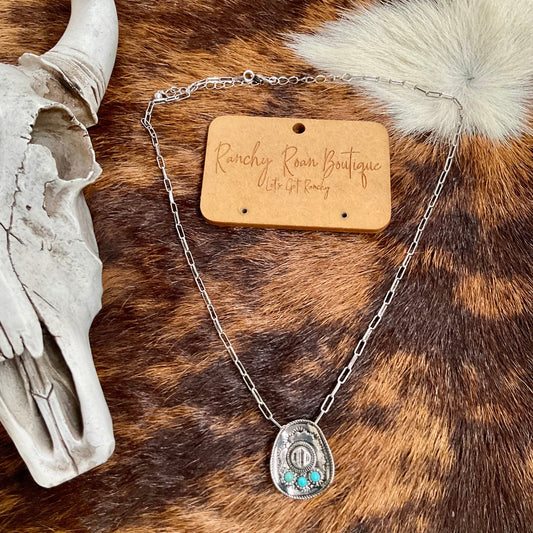 Western Cowboy Hat Necklace