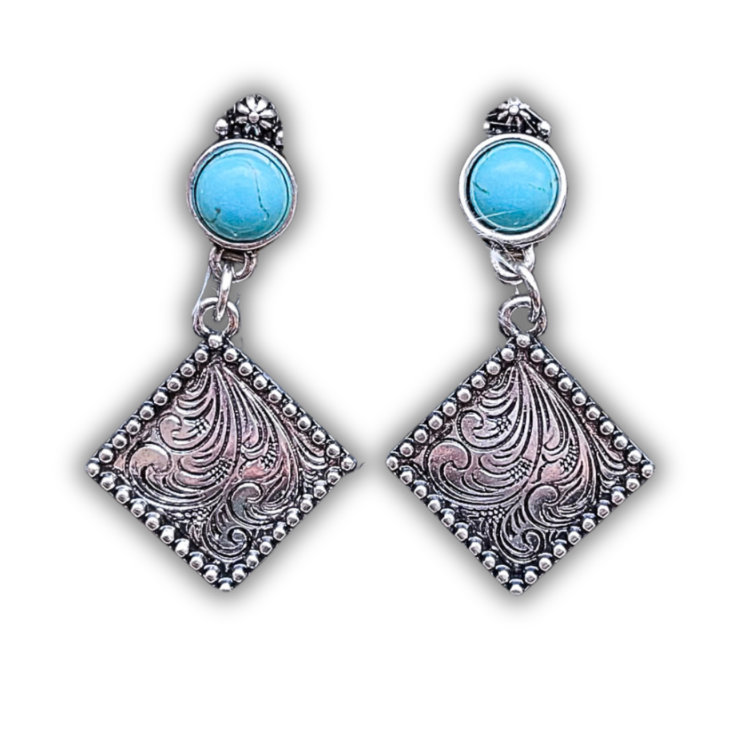 Tyler Post Dangle Fashion Earrings - Silver