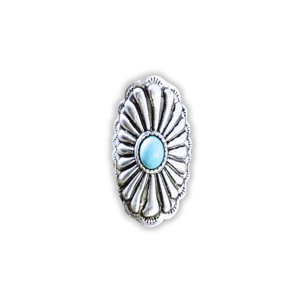 Sage Blossom Cuff Fashion Ring