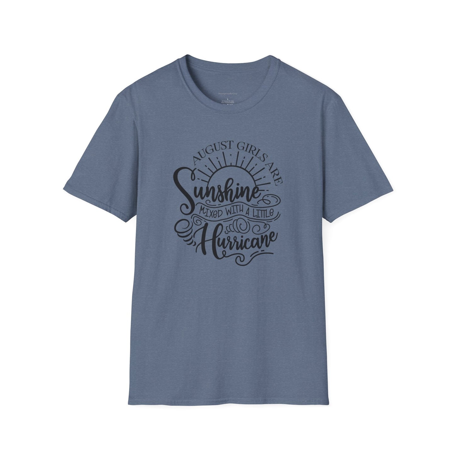 August Girls, Hurricane and Sunshine, August Birthday Tee, Softstyle T-Shirt, August Birthday Shirt - SmorgeousByGina