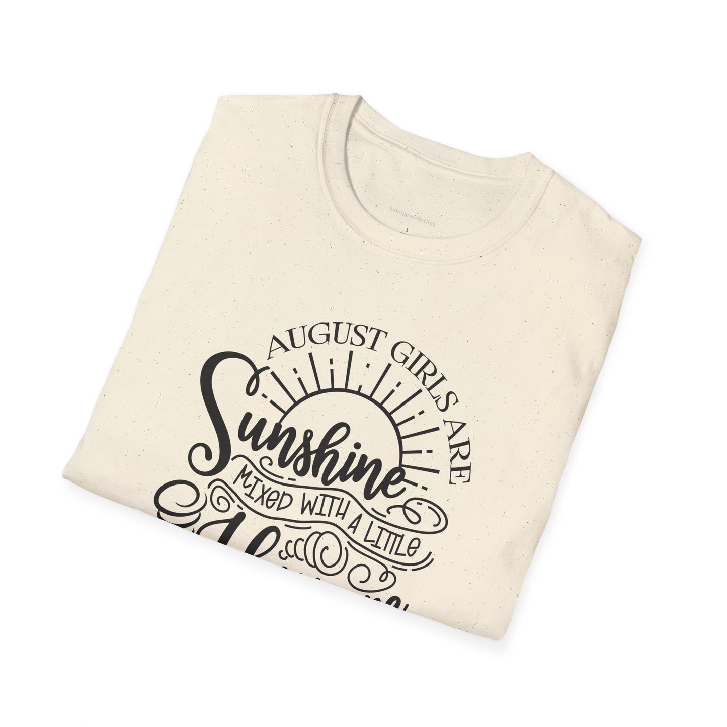 August Girls, Hurricane and Sunshine, August Birthday Tee, Softstyle T-Shirt, August Birthday Shirt - SmorgeousByGina