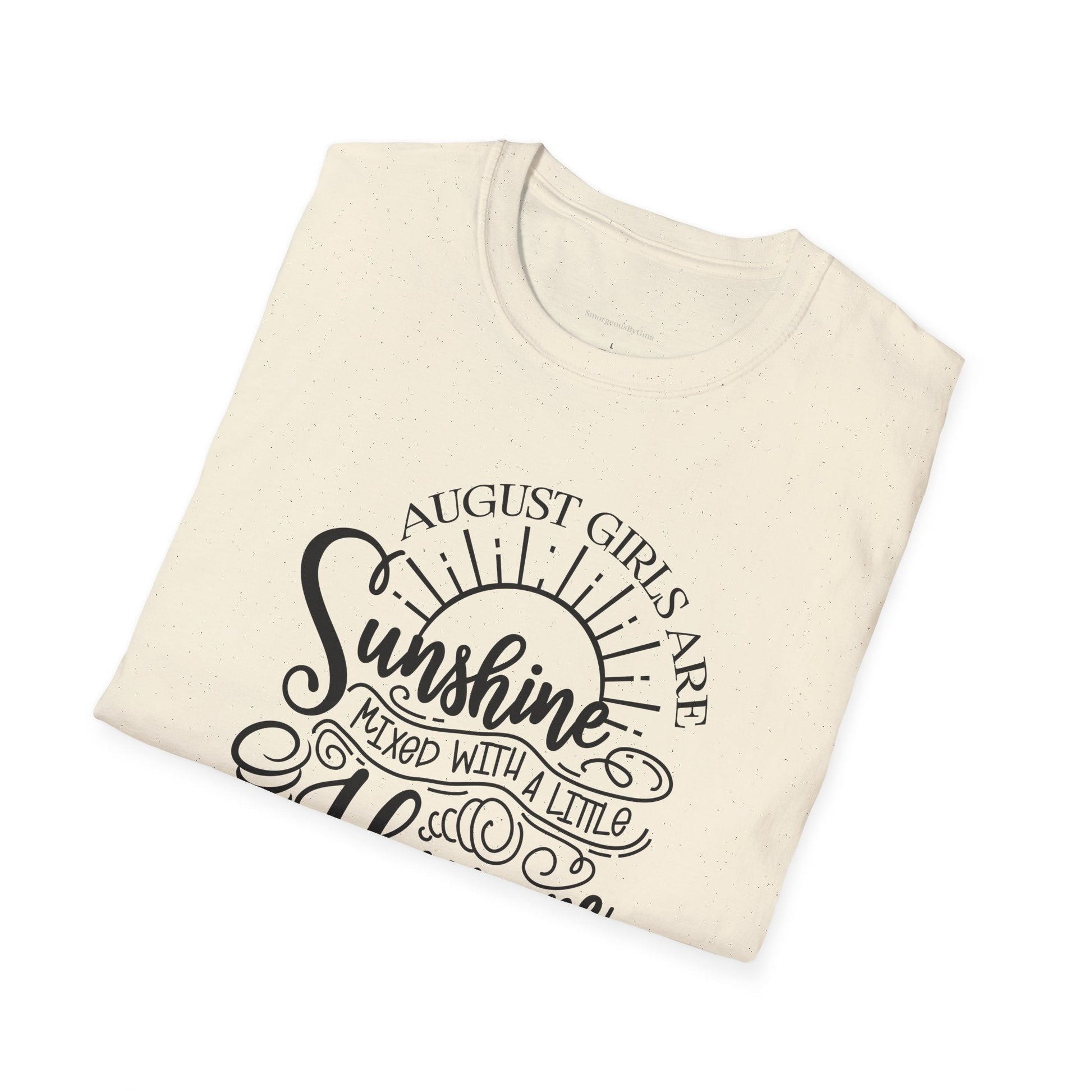 August Girls, Hurricane and Sunshine, August Birthday Tee, Softstyle T-Shirt, August Birthday Shirt - SmorgeousByGina
