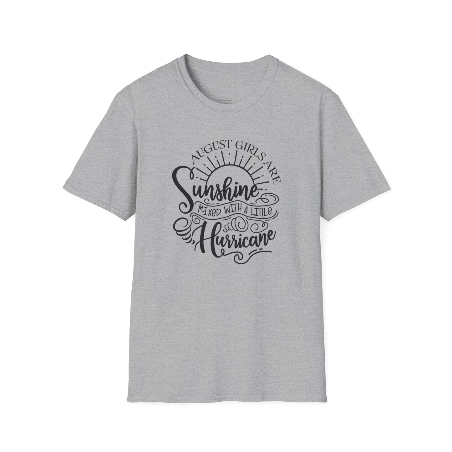 August Girls, Hurricane and Sunshine, August Birthday Tee, Softstyle T-Shirt, August Birthday Shirt - SmorgeousByGina