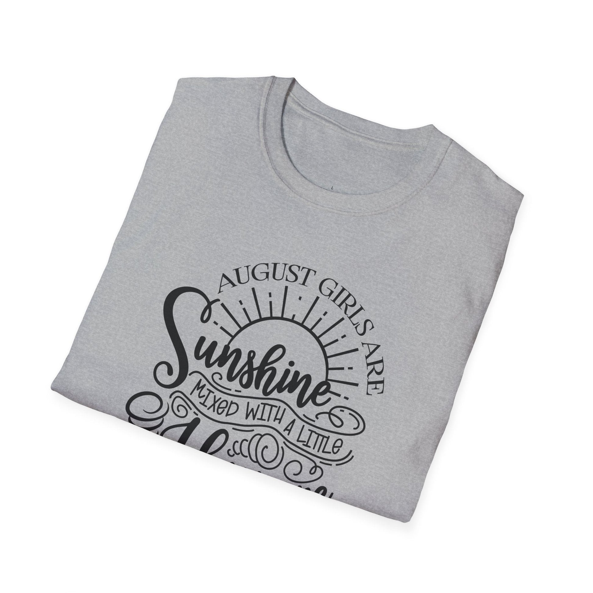 August Girls, Hurricane and Sunshine, August Birthday Tee, Softstyle T-Shirt, August Birthday Shirt - SmorgeousByGina