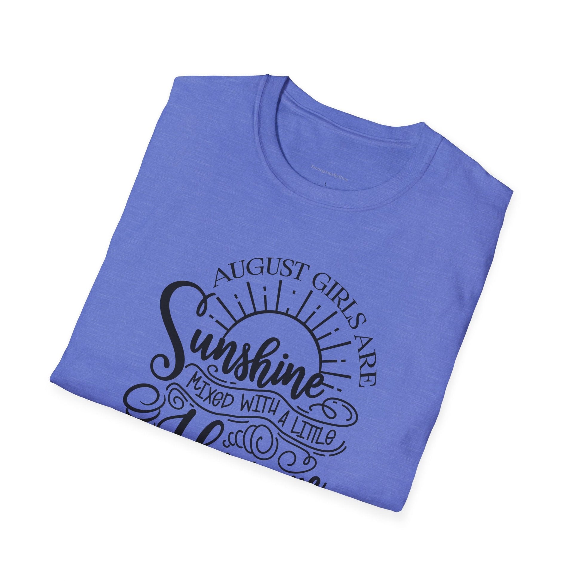 August Girls, Hurricane and Sunshine, August Birthday Tee, Softstyle T-Shirt, August Birthday Shirt - SmorgeousByGina