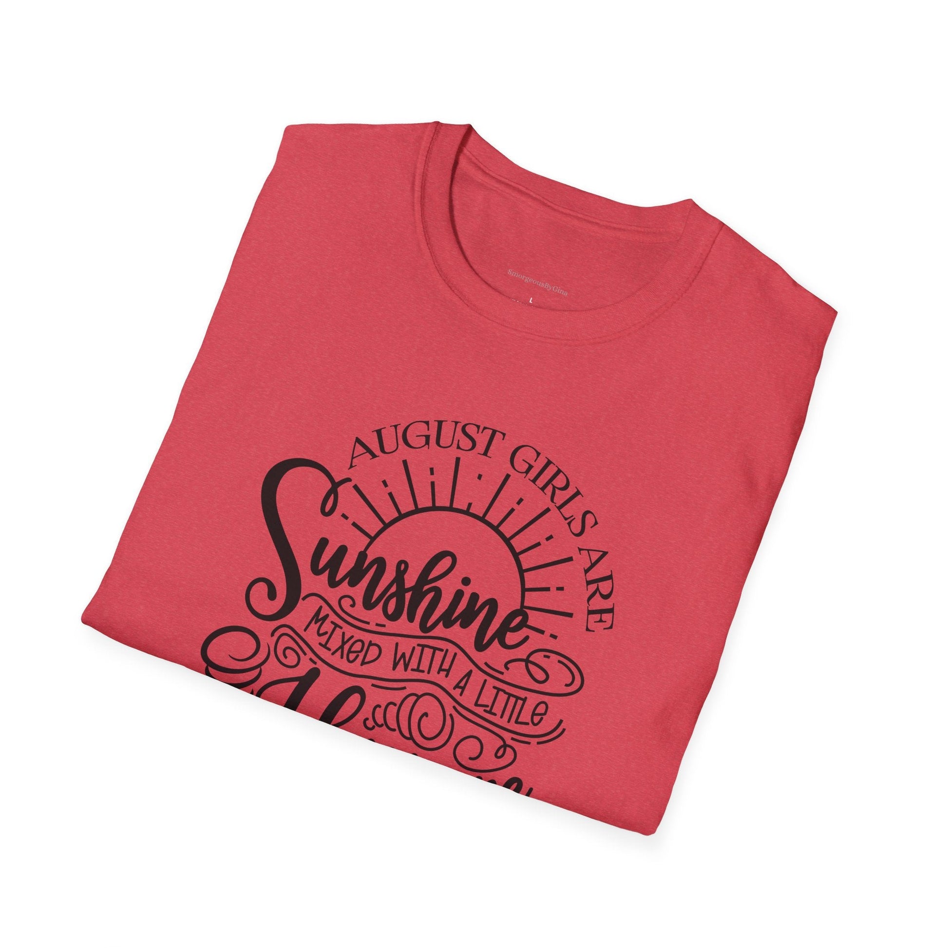 August Girls, Hurricane and Sunshine, August Birthday Tee, Softstyle T-Shirt, August Birthday Shirt - SmorgeousByGina