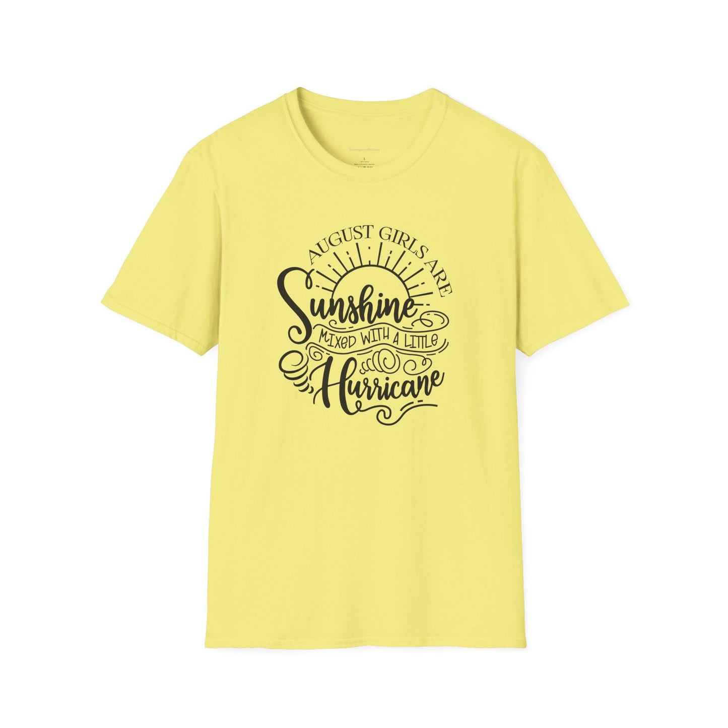August Girls, Hurricane and Sunshine, August Birthday Tee, Softstyle T-Shirt, August Birthday Shirt - SmorgeousByGina