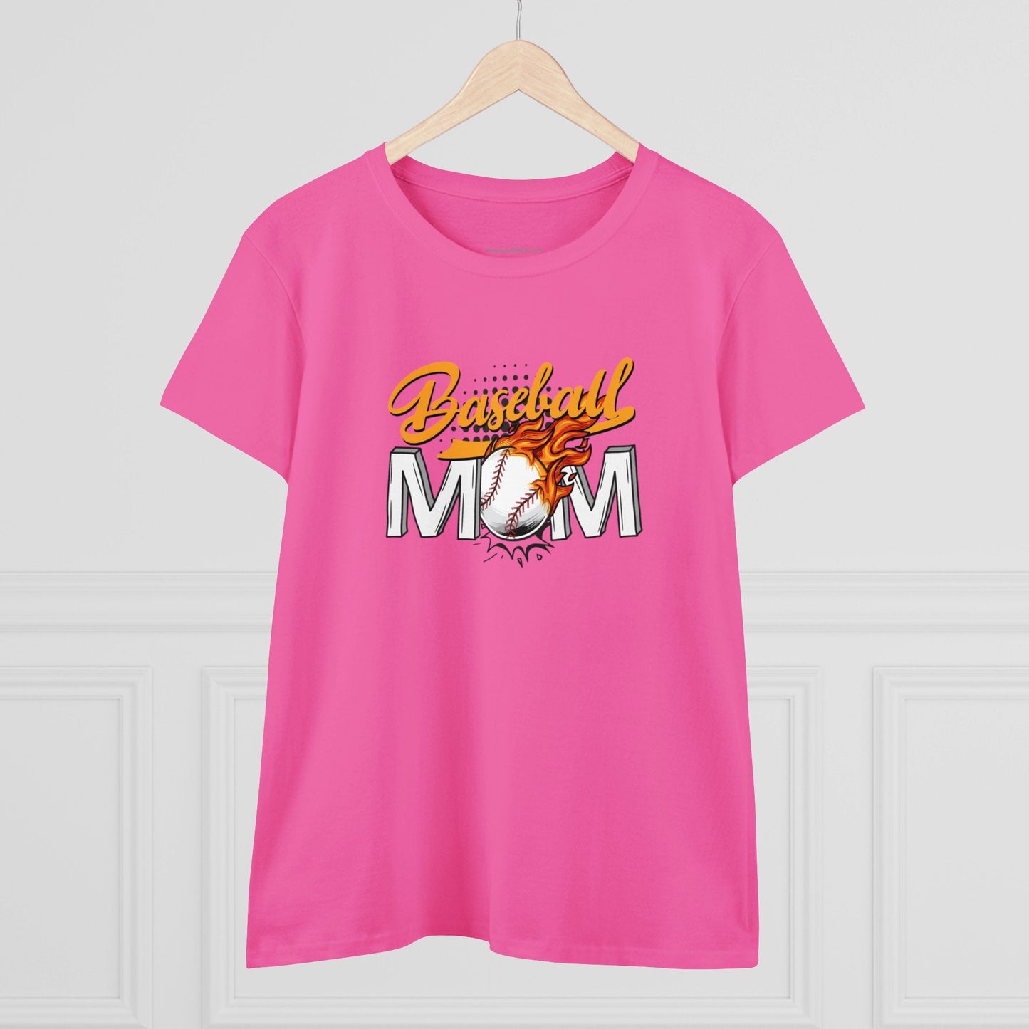 Baseball Mom Shirt, Women's Midweight Cotton Tee - SmorgeousByGina