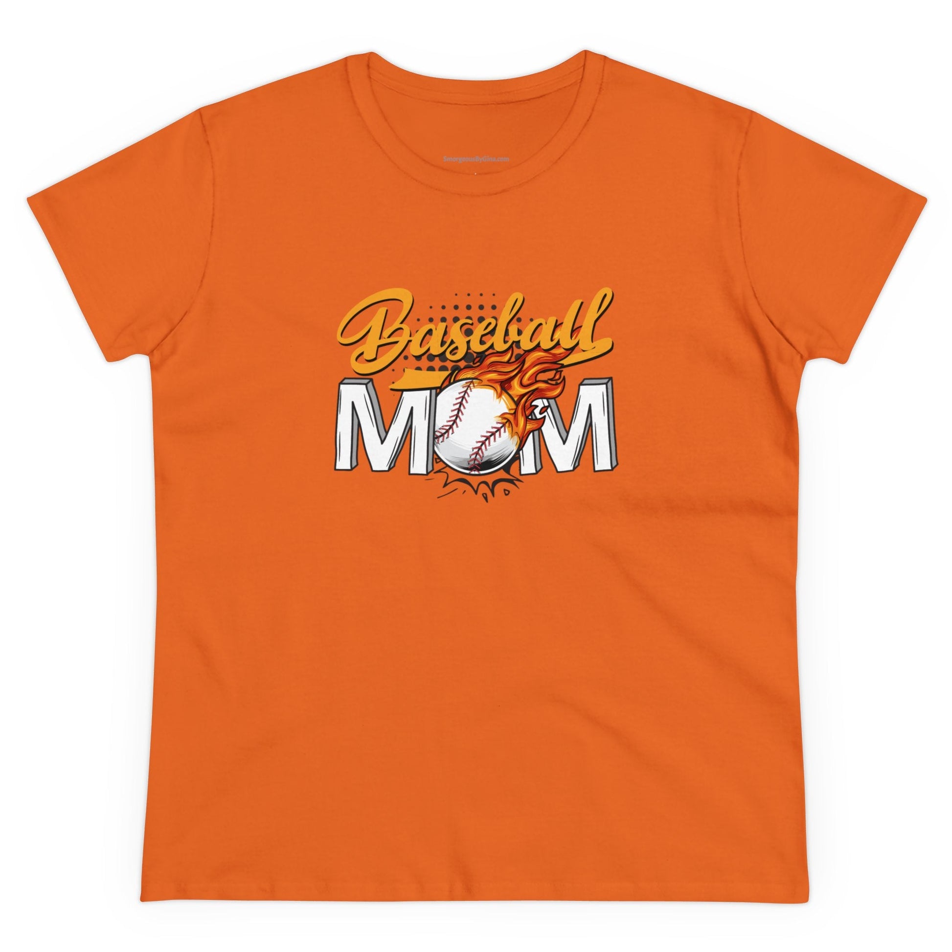 Baseball Mom Shirt, Women's Midweight Cotton Tee - SmorgeousByGina