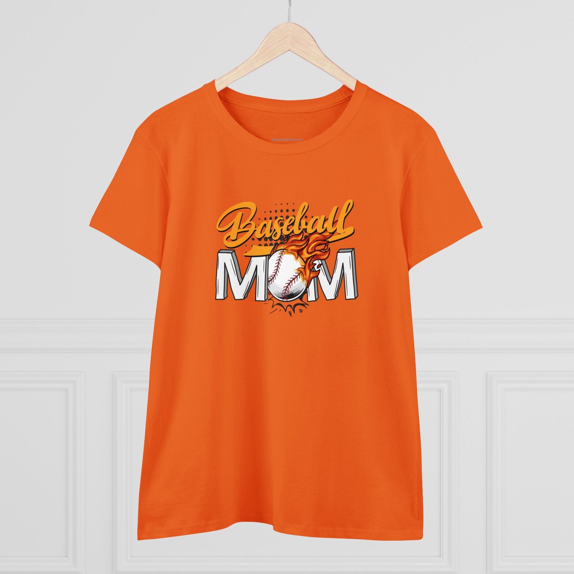 Baseball Mom Shirt, Women's Midweight Cotton Tee - SmorgeousByGina