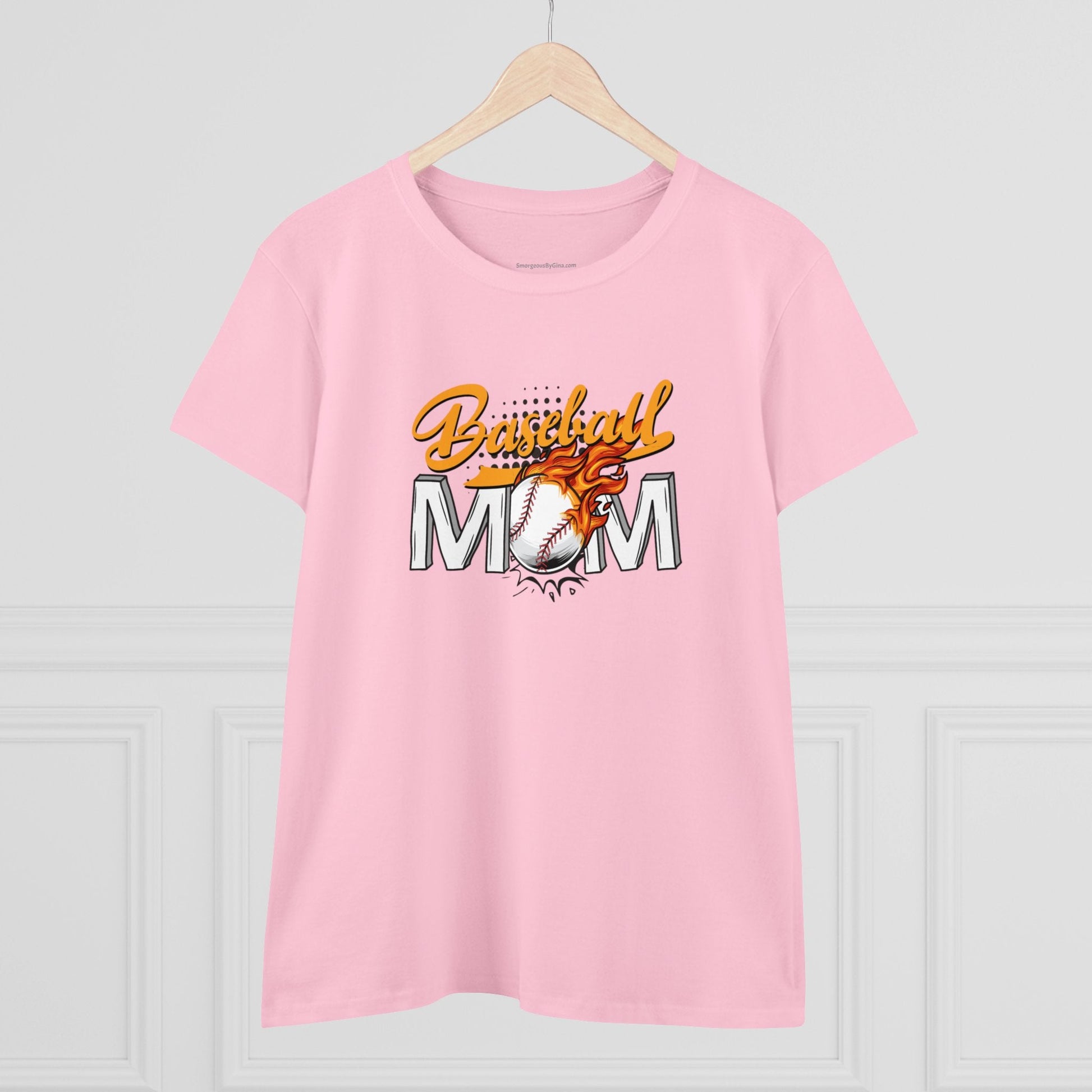 Baseball Mom Shirt, Women's Midweight Cotton Tee - SmorgeousByGina