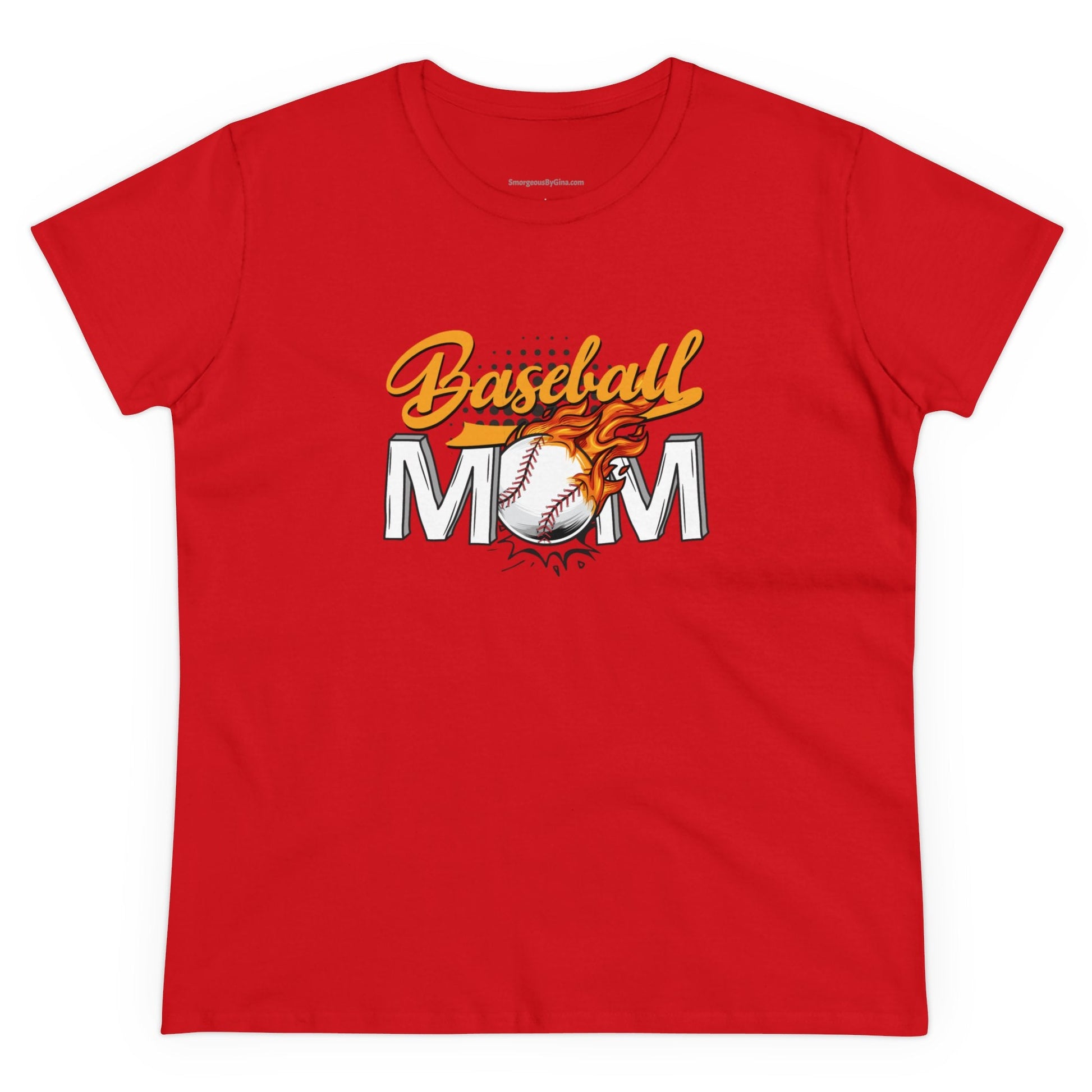 Baseball Mom Shirt, Women's Midweight Cotton Tee - SmorgeousByGina