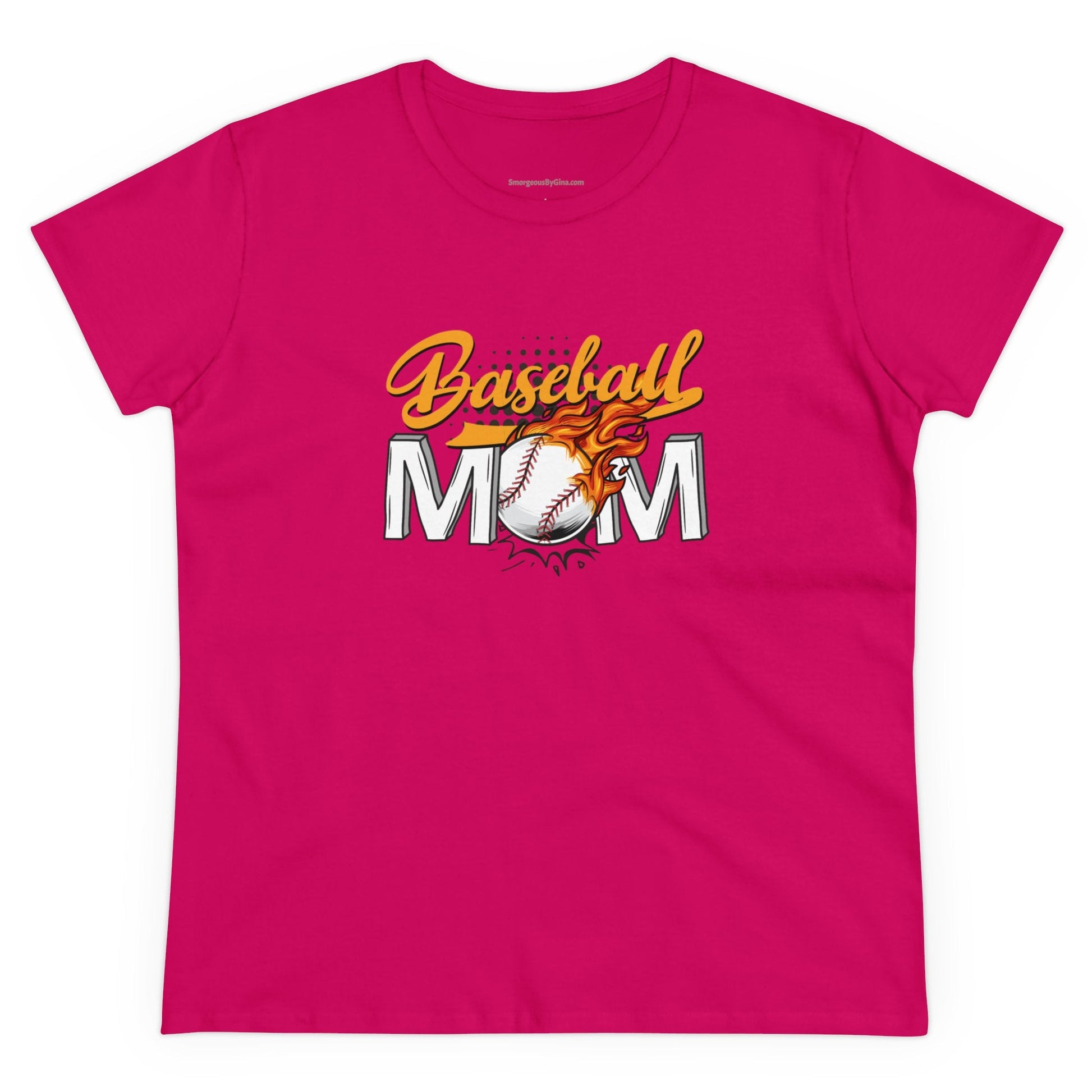 Baseball Mom Shirt, Women's Midweight Cotton Tee - SmorgeousByGina
