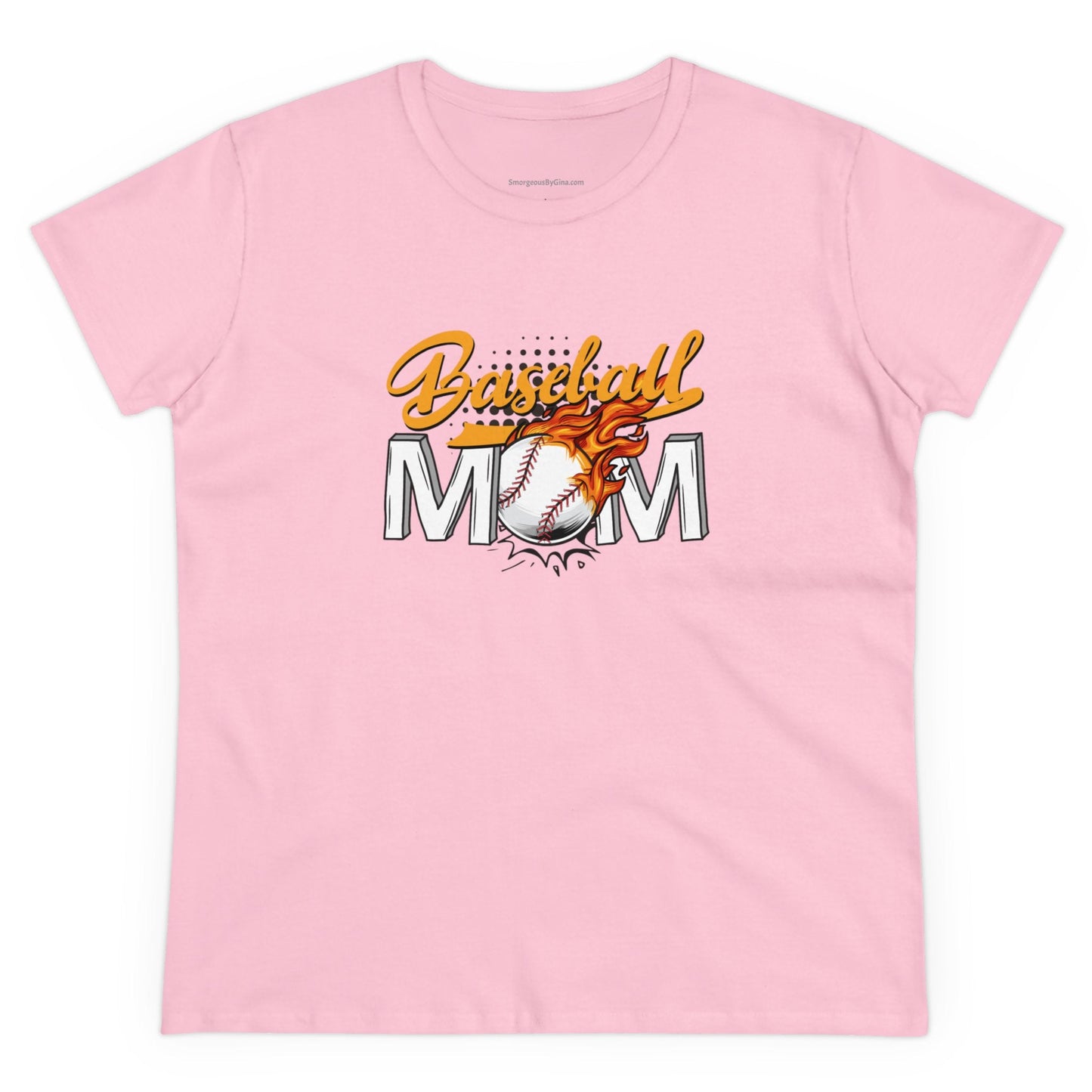 Baseball Mom Shirt, Women's Midweight Cotton Tee - SmorgeousByGina