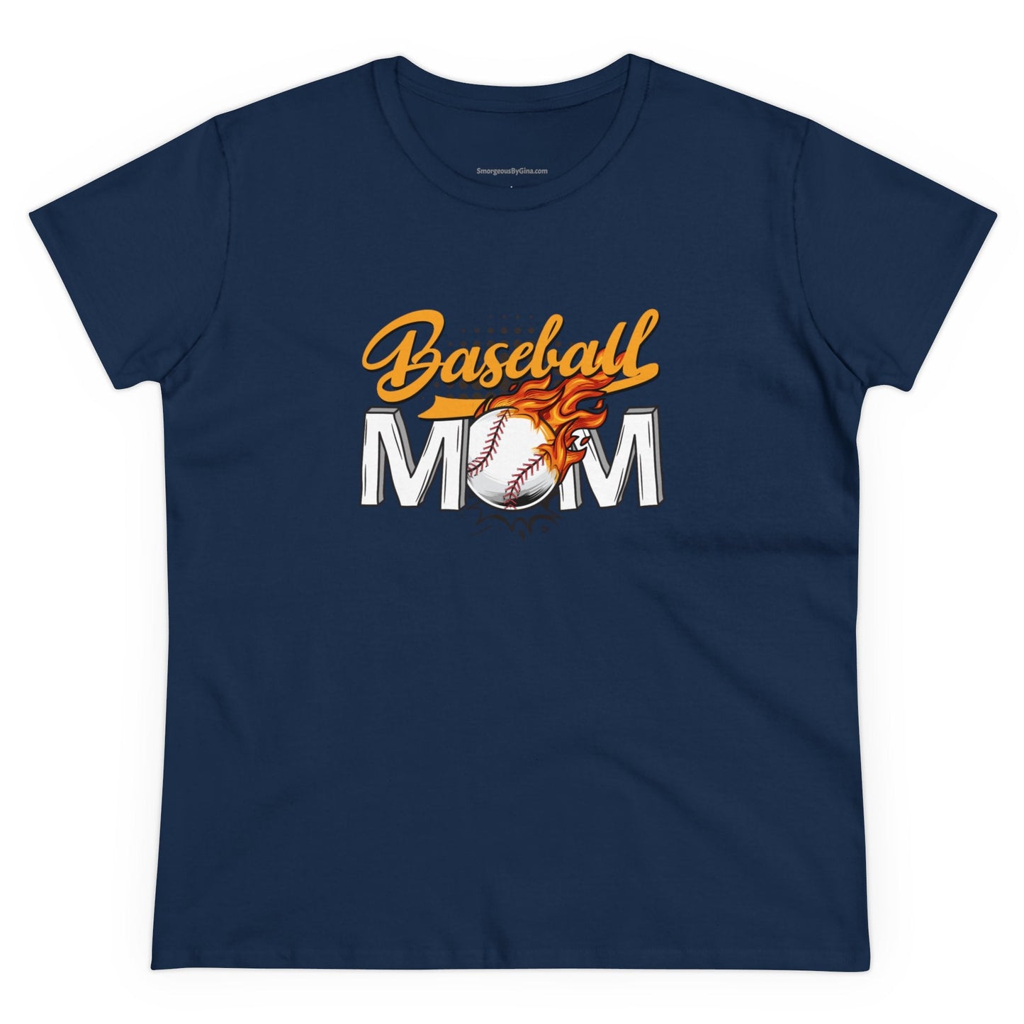 Baseball Mom Shirt, Women's Midweight Cotton Tee - SmorgeousByGina