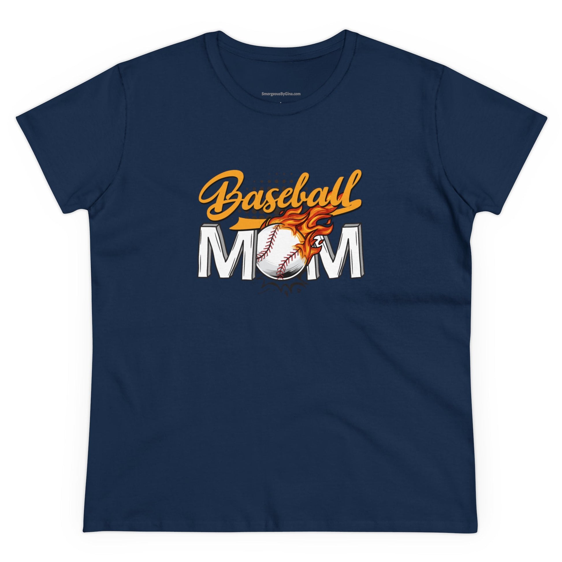 Baseball Mom Shirt, Women's Midweight Cotton Tee - SmorgeousByGina