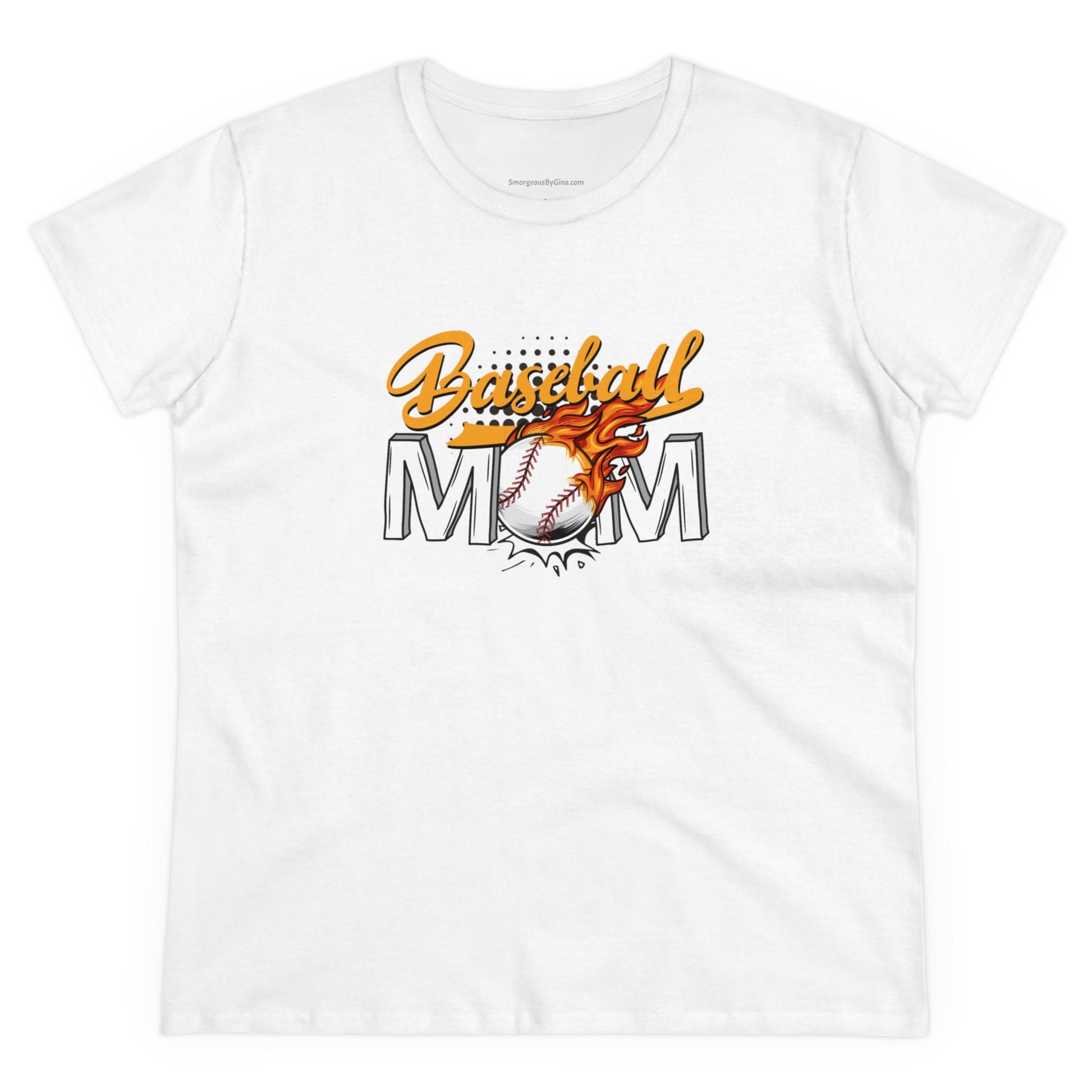 Baseball Mom Shirt, Women's Midweight Cotton Tee - SmorgeousByGina