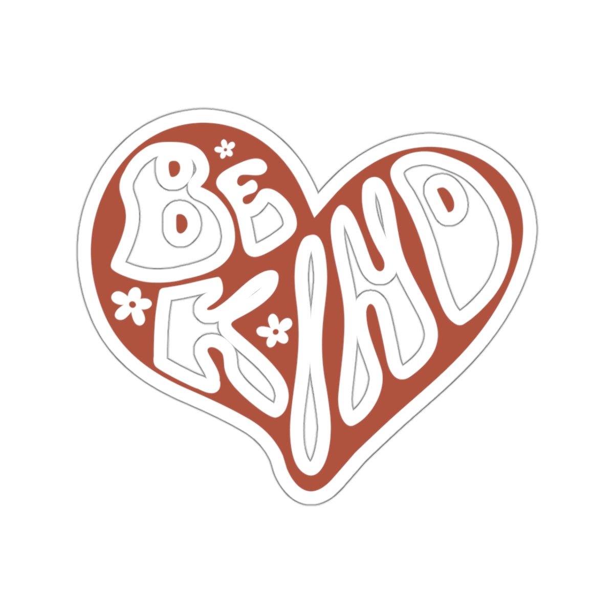 Be Kind, Heart, Kiss-Cut Stickers - SmorgeousByGina