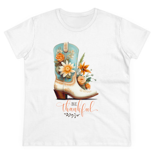 Be Thankful Women's Midweight Cotton Tee - SmorgeousByGina