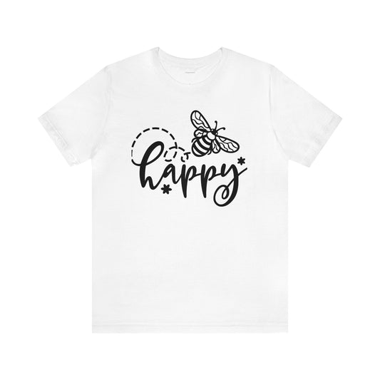 Bee Happy, Jersey Short Sleeve Tee - SmorgeousByGina