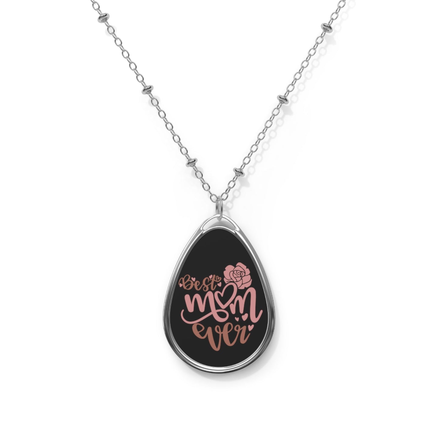 Best Mom Ever Oval Necklace, Mothers Day, Mom Gift, Love Mom - SmorgeousByGina