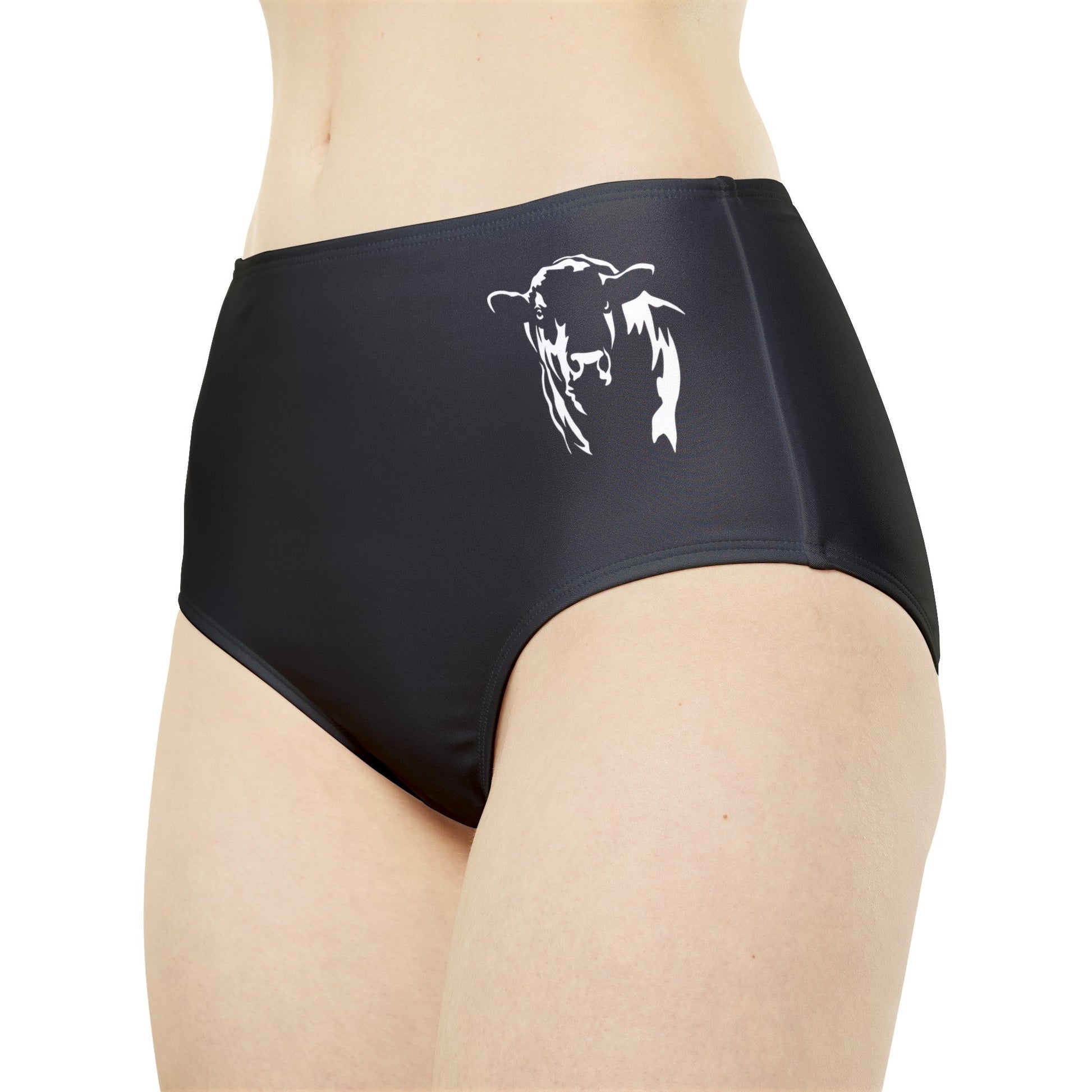 Bikini Bottom, Angus Beef Bottom, Eat Beef, Beef, High-Waist Hipster Bikini Bottom (AOP) - SmorgeousByGina