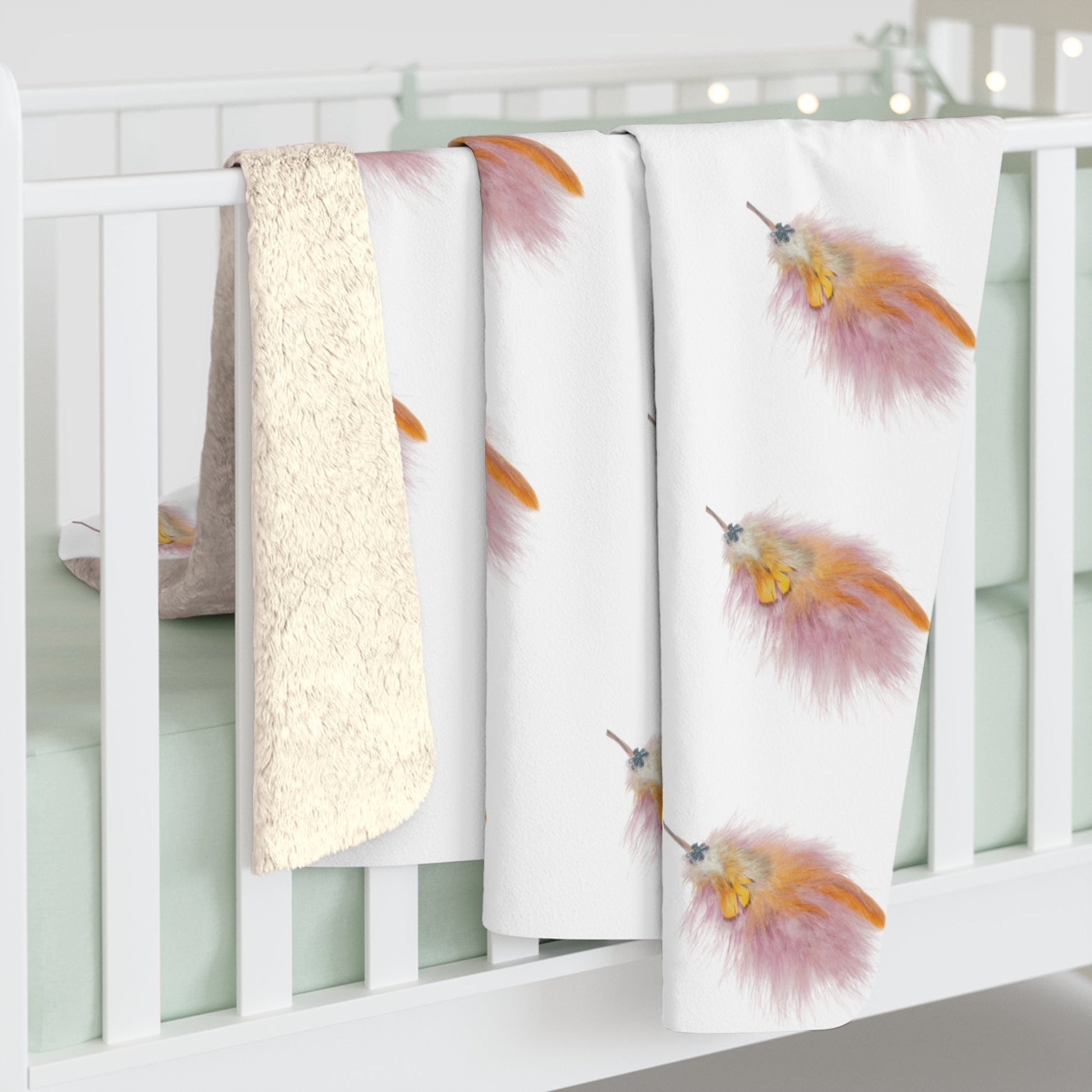 Boho Feather Sherpa Fleece Blanket - SmorgeousByGina