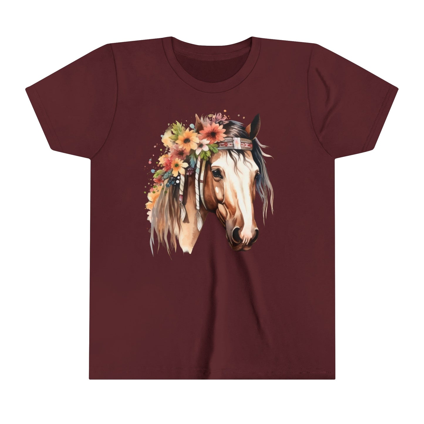 Boho Horse, Kid Horse Tee, Youth Short Sleeve Tee - SmorgeousByGina