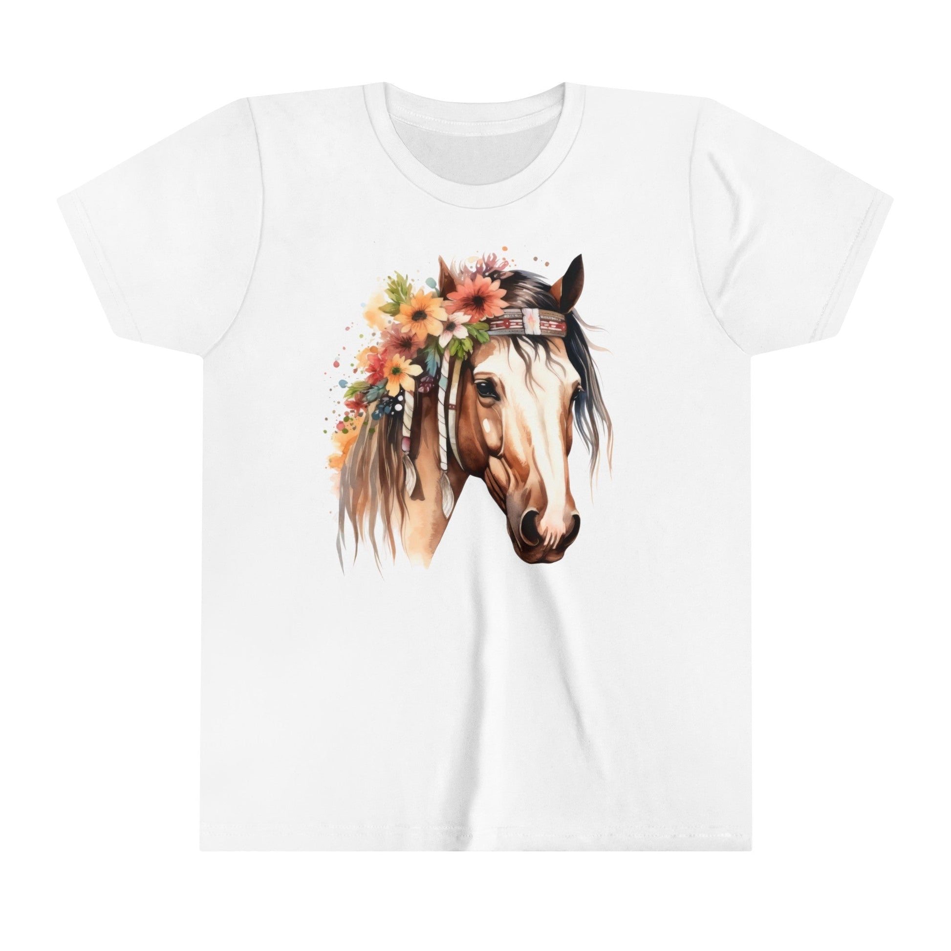 Boho Horse, Kid Horse Tee, Youth Short Sleeve Tee - SmorgeousByGina