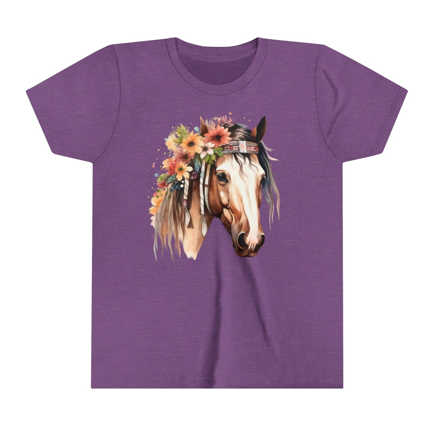 Boho Horse, Kid Horse Tee, Youth Short Sleeve Tee - SmorgeousByGina