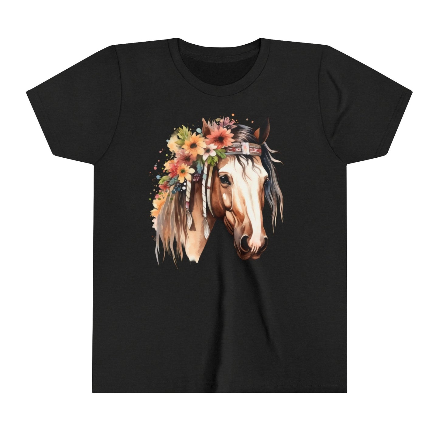 Boho Horse, Kid Horse Tee, Youth Short Sleeve Tee - SmorgeousByGina