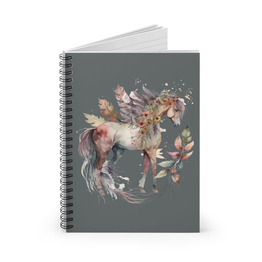 Boho Horse Spiral Notebook - Ruled Line - SmorgeousByGina