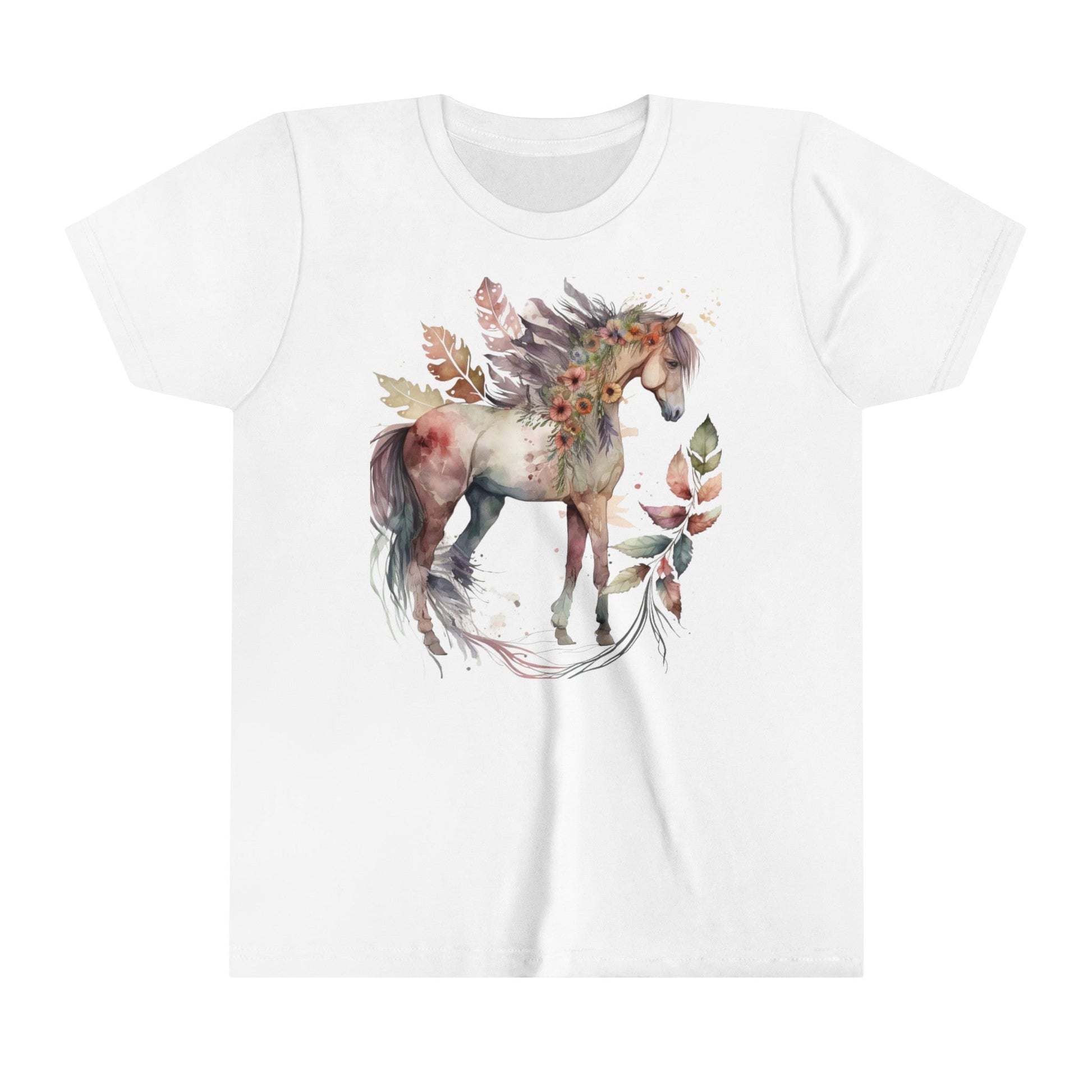 Boho Horse, Youth Short Sleeve Tee, Horse Tee - SmorgeousByGina