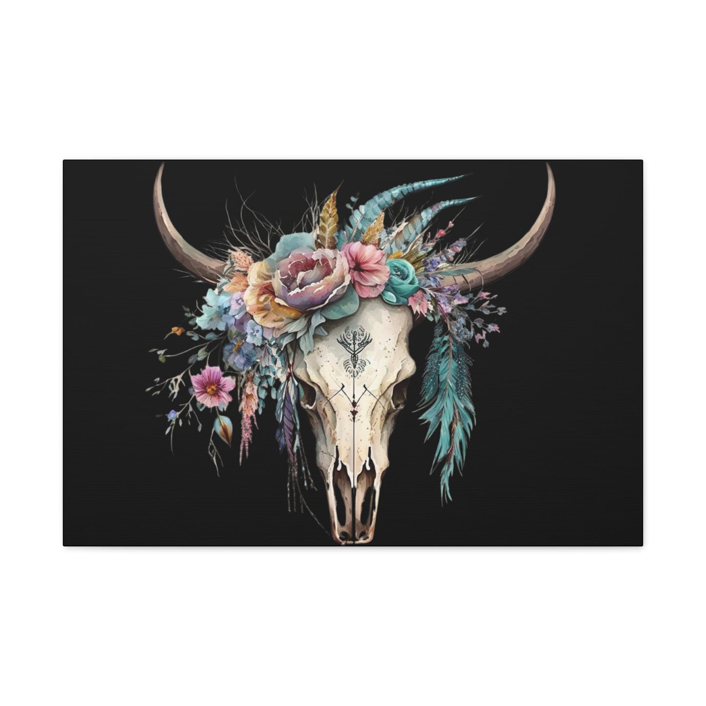 Boho Longhorn Canvas - SmorgeousByGina