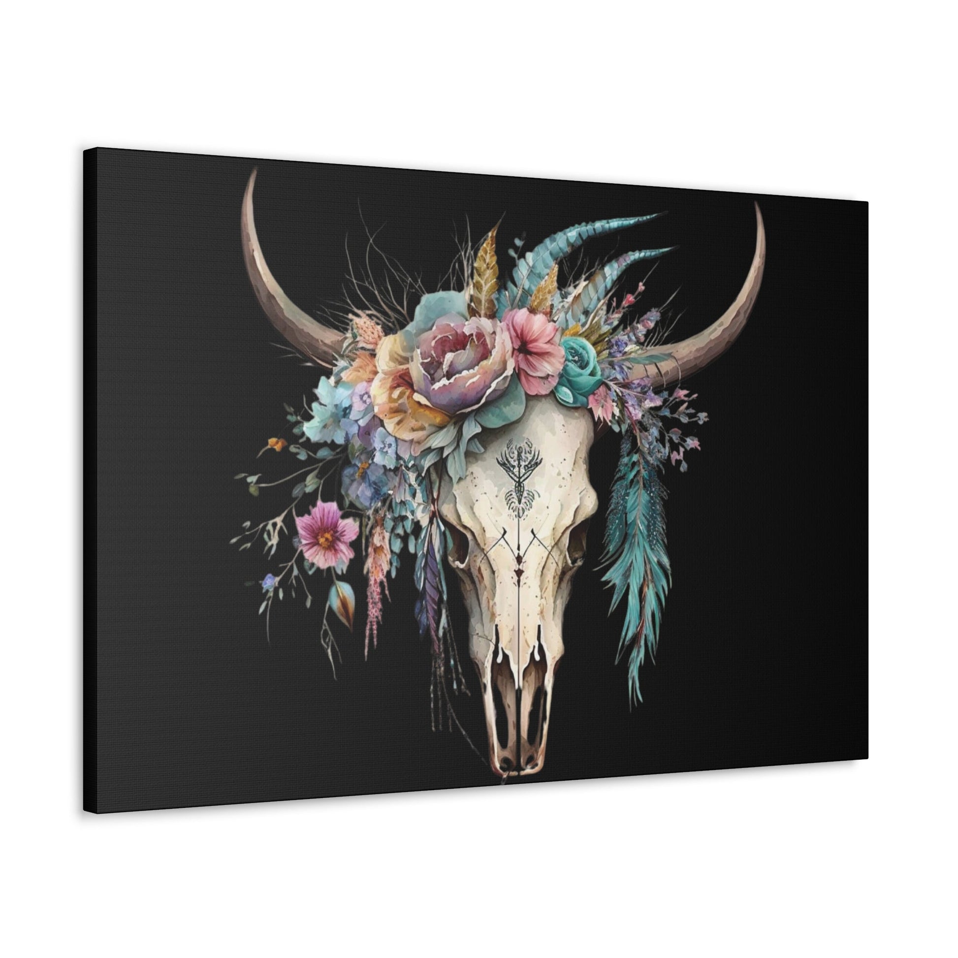 Boho Longhorn Canvas - SmorgeousByGina