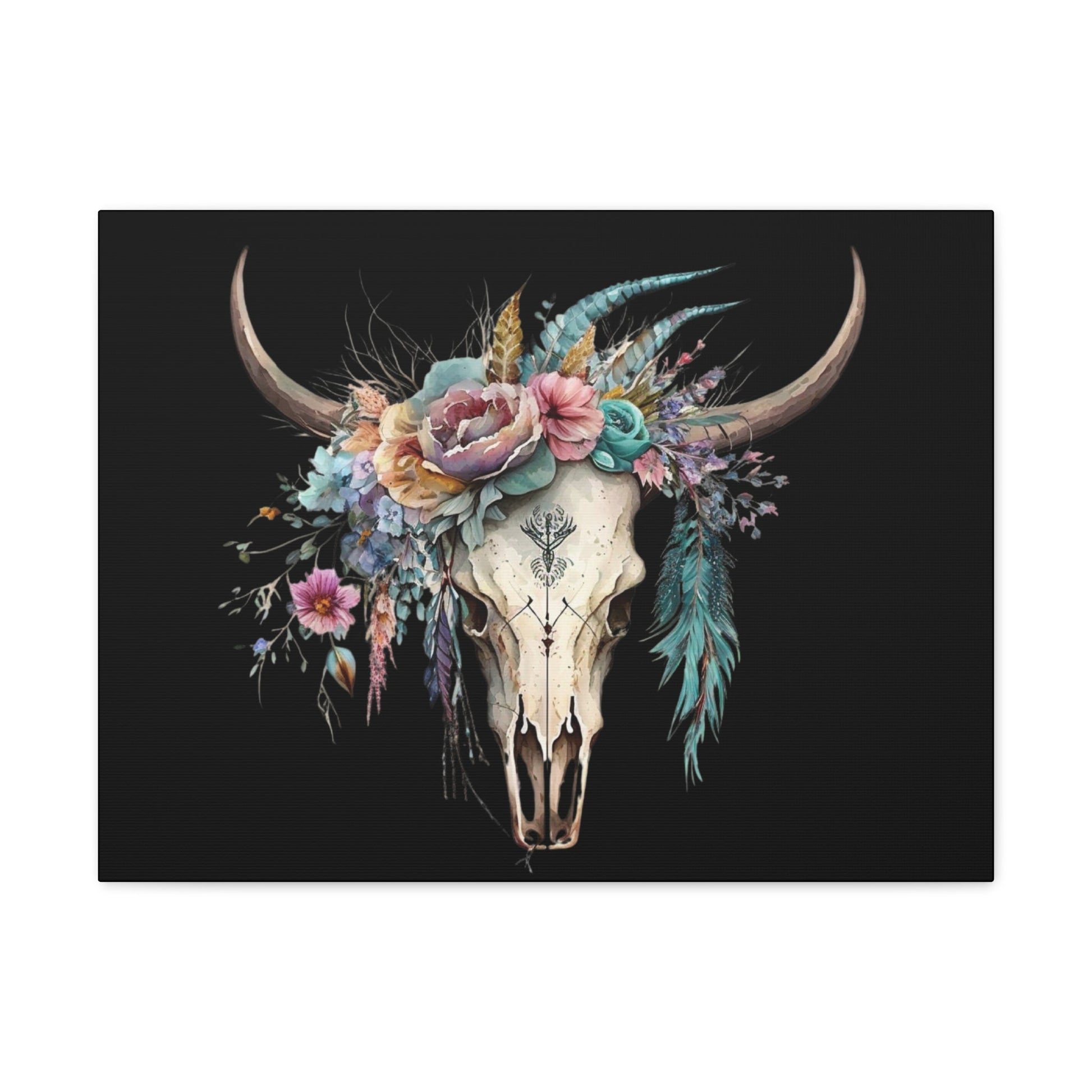 Boho Longhorn Canvas - SmorgeousByGina