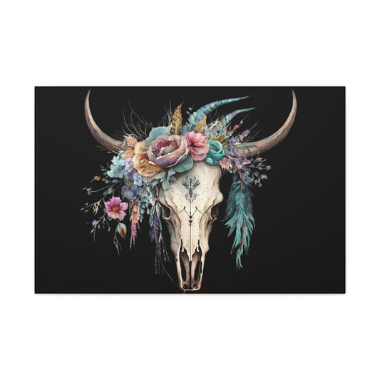 Boho Longhorn Canvas - SmorgeousByGina